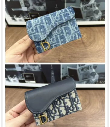 D-ior Mini Card Holders With Signature Oblique Pattern And Gold D - Charm #A50112