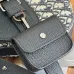 D-ior 93939 Original Version 2025 Winter Collection Bag - Black Soft Grain Leather, Adjustable Strap (Size: 26x17x5cm) #A59473