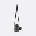 D-ior 93941 Original Version 2025 Winter Men's Bucket Bag - Black Grained Leather, Detachable Pouch (Size: 13.5x22x7cm) #A59474