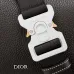 Sleek Black D-ior Leather Crossbody Bag for Timeless Everyday Elegance  size:22×10×12cm #A54110