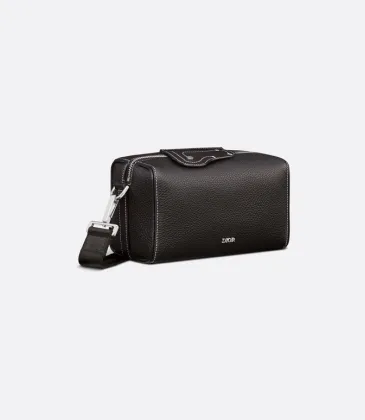 Sleek Black D-ior Leather Crossbody Bag for Timeless Everyday Elegance  size:22×10×12cm #A54110