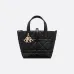D-ior Black Quilted Leather Tote Bag #A45652