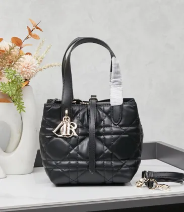 D-ior Black Quilted Leather Tote Bag #A45652