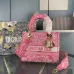 D-ior Lady D - Lite Bag With Blue Toile De Jouy Print And Branded Strap size:24×20×11cm #A53708