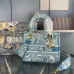 D-ior Lady D - Lite Bag With Blue Toile De Jouy Print And Branded Strap size:24×20×11cm #A53708