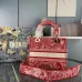 D-ior Lady D - Lite Bag With Floral Embroidery And Branded Strap size:24×20×11cm #A53711