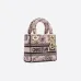 D-ior Lady D - Lite Bag With Floral Jacquard And Branded Strap size:17×15×7cm #A53705