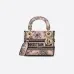D-ior Lady D - Lite Bag With Floral Jacquard And Branded Strap size:17×15×7cm #A53705