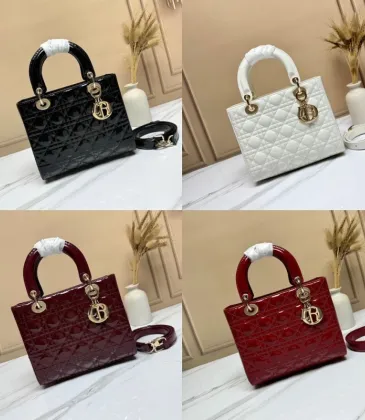 D-ior Lady Handbags Black/Wine/Red/White #A57293