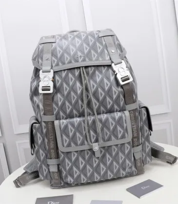 D-ior Gray Patterned Backpack With Functional Pockets And Adjustable Straps size:43×51×20cm #A54103