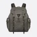 D-ior Men's Grey Embossed Leather Backpack with Signature Hardware - Luxury Fashion for Urban &amp; Travel Essentials A205 #A57316