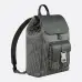 D-ior Men's Grey Oblique Canvas &amp; Grained Leather Backpack - Stylish Luxury for Daily &amp; Travel Use H870 #A57315