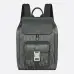 D-ior Men's Grey Oblique Canvas &amp; Grained Leather Backpack - Stylish Luxury for Daily &amp; Travel Use H870 #A57315
