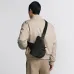 D-ior Embossed Pattern Saddle Bags In Black And Gray For Sophisticated Accessorizing #A50069