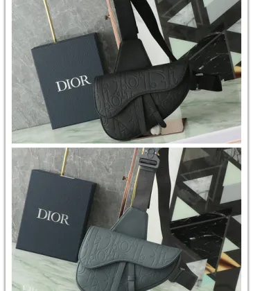 D-ior Embossed Pattern Saddle Bags In Black And Gray For Sophisticated Accessorizing #A50069