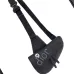 D-ior Black Leather Saddle Bag With Floral Accent And Adjustable Strap For Chic Styling #A50070