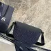 D-ior Blue Denim Oblique Pattern Crossbody Bag With Leather Accents size:19×13×4cm #A54113