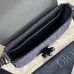 D-ior Blue Denim Oblique Pattern Crossbody Bag With Leather Accents size:19×13×4cm #A54113