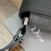 D-ior Small Saddle Messenger Bag – Anthracite Gray Oblique Canvas &amp; Grained Calfskin with Aluminum Buckle #A59162
