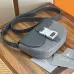 D-ior Small Saddle Messenger Bag – Anthracite Gray Oblique Canvas &amp; Grained Calfskin with Aluminum Buckle #A59162