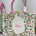 Dior Toile de Jouy Garden Embroidery Canvas Book Tote Bag #A65912