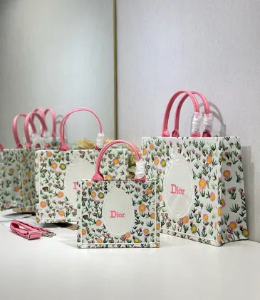 Dior Toile de Jouy Garden Embroidery Canvas Book Tote Bag #A65912