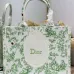 Dior Toile de Jouy Garden Embroidery Canvas Book Tote Bag #A65913