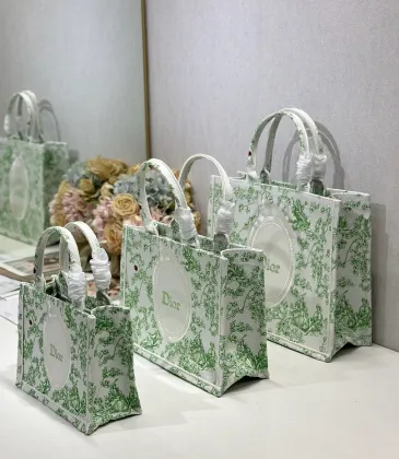 Dior Toile de Jouy Garden Embroidery Canvas Book Tote Bag #A65913