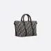 D-ior Black Oblique Pattern Tote Bag With Dual Carrying Options  size:31×18×12cm #A54105