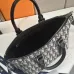 D-ior Black Oblique Pattern Tote Bag With Dual Carrying Options  size:31×18×12cm #A54105