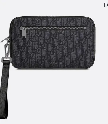 Chic D-ior Oblique Monogram Clutch With Wrist Strap For Stylish Everyday Accessorizing #A50100
