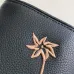 D-ior Black Leather Crossbody Bag With Floral Embroidery And Adjustable Strap For Chic Outings #A50072
