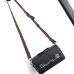D-ior Black Leather Crossbody Bag With Floral Embroidery And Adjustable Strap For Chic Outings #A50072