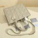 D-ior Lady D - Lite Bag in Beige Quilted Leather With Iconic Charm for Timeless Elegance #A50088
