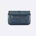 D-ior - Inspired Embossed Leather Crossbody Bag in Navy Blue size:28×18×9.5cm #A53899