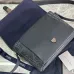 D-ior - Inspired Embossed Leather Crossbody Bag in Navy Blue size:28×18×9.5cm #A53899