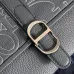 D-ior - Inspired Embossed Leather Crossbody Bag in Navy Blue size:28×18×9.5cm #A53899