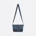 D-ior - Inspired Embossed Leather Crossbody Bag in Navy Blue size:28×18×9.5cm #A53899