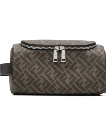 Fendi FF pattern calf leather wash bag #A39792 Fendi FF pattern calf leather wash bag #A39792