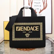 Replica Fendi Tote Textured Canvas Gold Logo Greek Key Bag Epitomizing Timeless Luxury size:35×17×31cm #A54202 Replica Fendi Tote Textured Canvas Gold Logo Greek Key Bag Epitomizing Timeless Luxury size:35×17×31cm #A54202