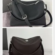 Fendi Brown/Black Grained Leather Hobo Bag with Adjustable Strap - Luxurious Women's Crossbody Shoulder Bag for Timeless Elegance #A58177