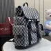 Gucci 839110 Grey GG Supreme Canvas Drawstring Flap Backpack #A66009