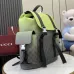 Gucci Chroma Gradient GG Supreme Canvas Backpack with Lime Green Flap and Silver-Tone Hardware 792080 #A58351