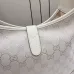 Gucci 863137 Ivory GG Supreme Canvas Hobo Shoulder Bag Adjustable Strap Handbag #A65971