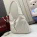 Gucci 863137 Ivory GG Supreme Canvas Hobo Shoulder Bag Adjustable Strap Handbag #A65971