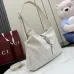 Gucci 863137 Ivory GG Supreme Canvas Hobo Shoulder Bag Adjustable Strap Handbag #A65971