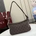 Gucci 875847 Vintage GG Supreme Brown Canvas Silver Chain Underarm Shoulder Handbag #A66008