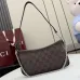 Gucci 875847 Vintage GG Supreme Brown Canvas Silver Chain Underarm Shoulder Handbag #A66008