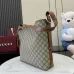 Gucci Beige/Ebony GG Supreme Canvas Bucket Bag with Brown Leather Trim and Adjustable Strap 847452 #A58345