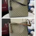 Gucci Beige/Ebony GG Supreme Canvas Bucket Bag with Brown Leather Trim and Adjustable Strap 847452 #A58345
